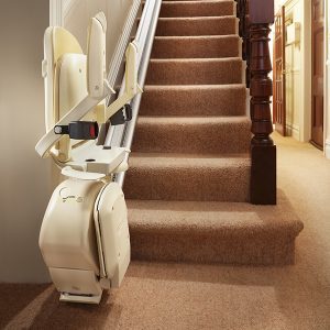 Brooks 130 straight stairlift folded from Central Mobility