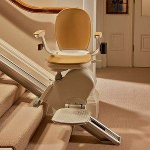 straight chair lift on straight staircase